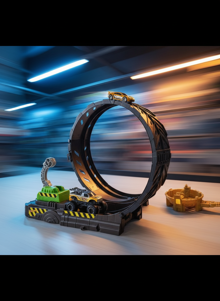 Hot Wheels - Loop-de-Loop - fits cars and monster trucks Product Image (Gray)