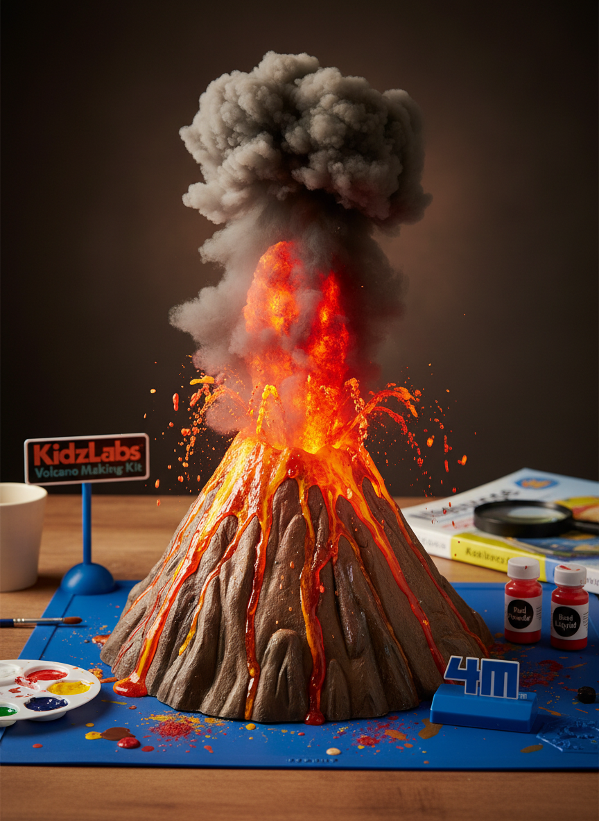 KidzLabs Volcano Kit - Realistic Eruption